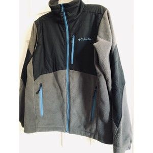 Columbia Girl's Jacket Lined Full Zip Midweight Youth L 14/16 EUC Gray / Teal